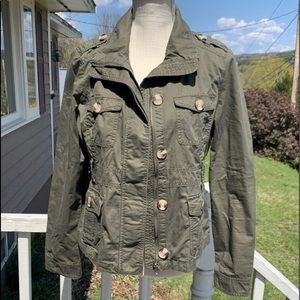 The Original Arizona Jean Company Olive Green Lightweight Jacket Size Large